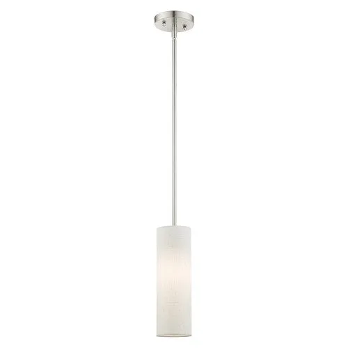 1 Light Brushed Nickel Single Pendant