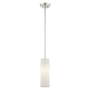 1 Light Brushed Nickel Single Pendant