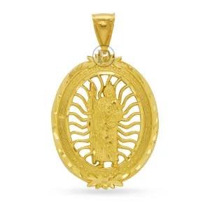 10k gold oval pendant