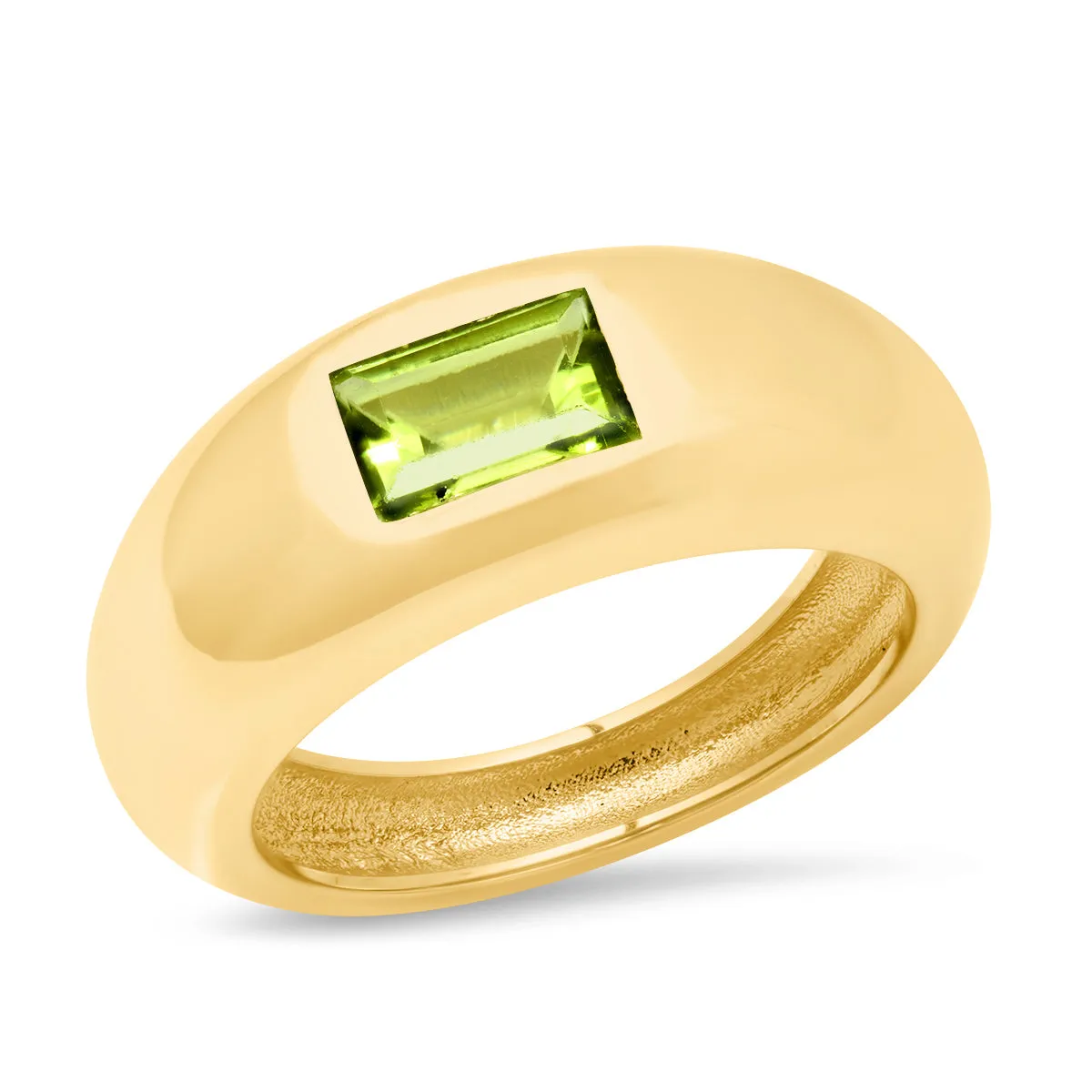 14K YG Peridot Gypsy Ring