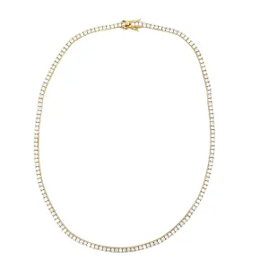 3mm Tennis Basket CZ Necklace (H276/I429A)