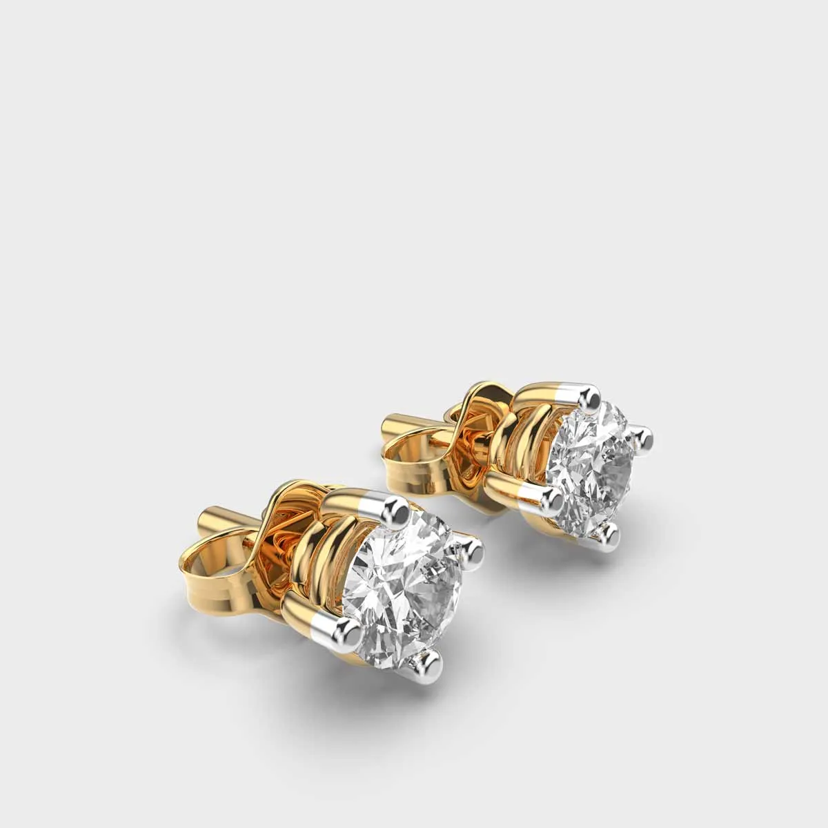 60 Cent Classic Diamond Gold Studs