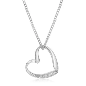 9ct Elegant White Gold Diamond Pendant