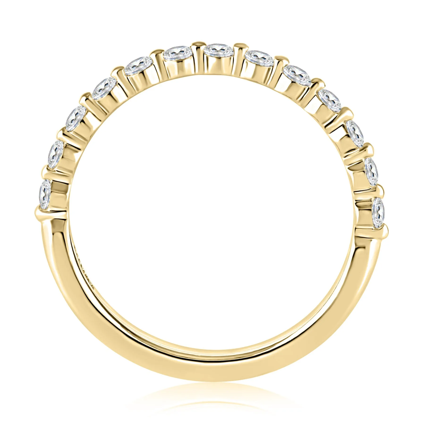 A. Jaffe 14k Delicate Shared Single Prong Diamond Wedding Band