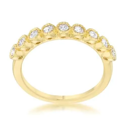 Bea 0.27ct CZ 14k Gold Delicate Band