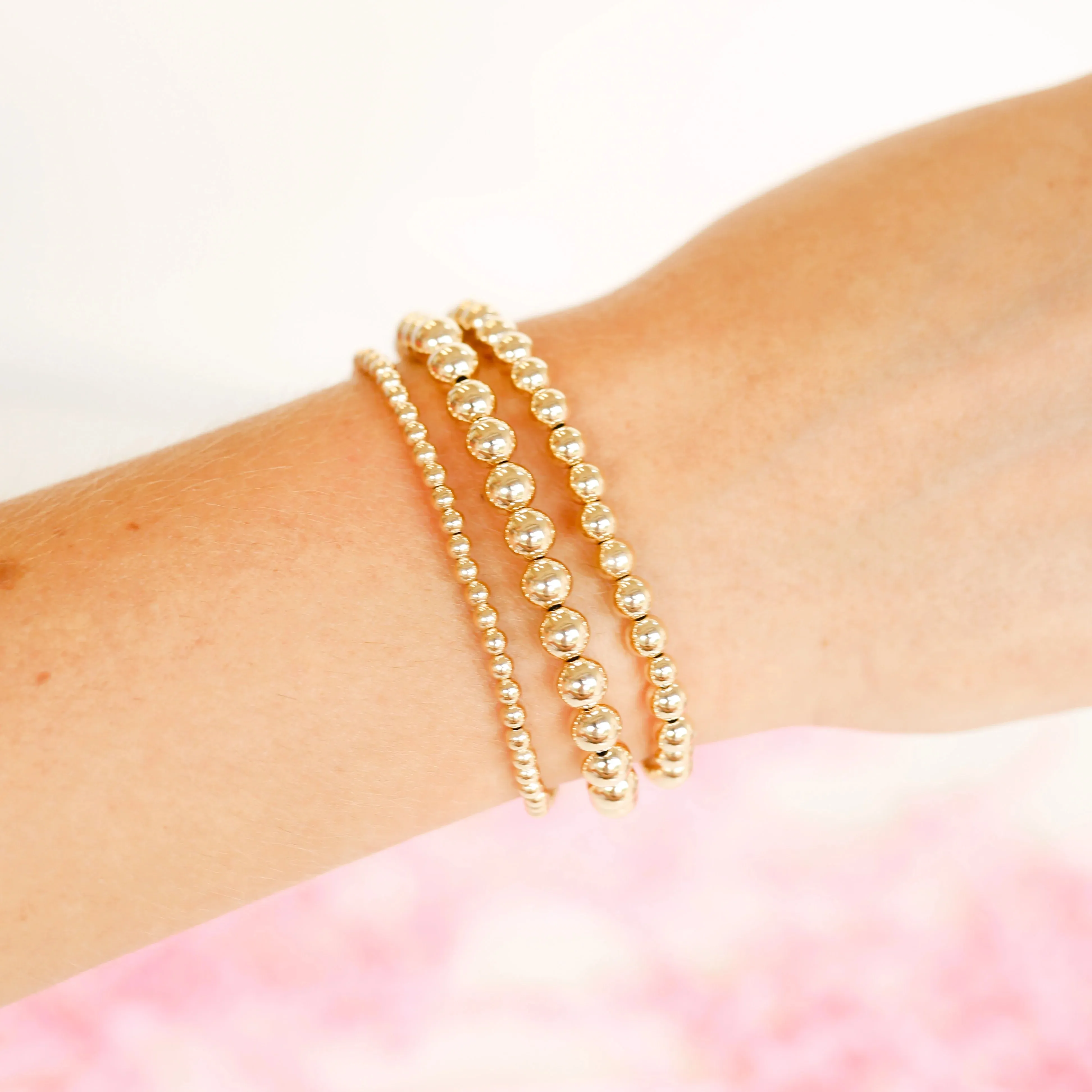 Beaded Blondes | 6MM Gold Beaded Bracelet