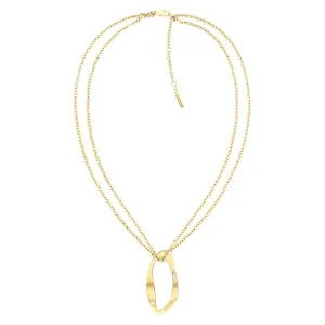 Calvin Klein Jewellery Gold Steel & Crystals Women's Pendant Necklace - 35000684