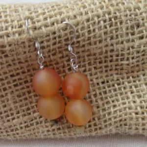 Carnelian Gemstone Drop Earrings