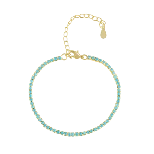 Chloe Tennis Bracelet Turquoise