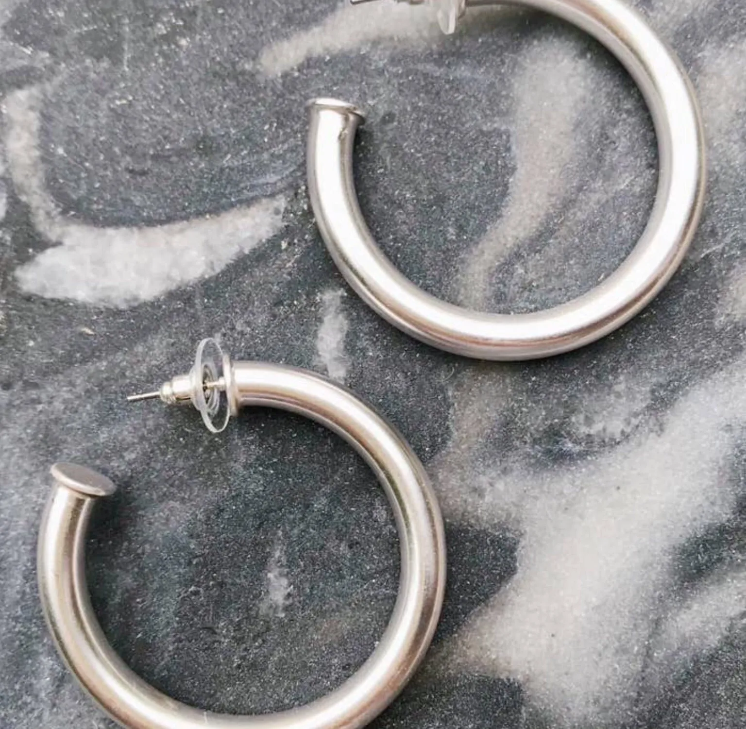 Chunky Hoop Silver