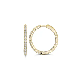 Classic Eternity Hoops | Yellow Gold