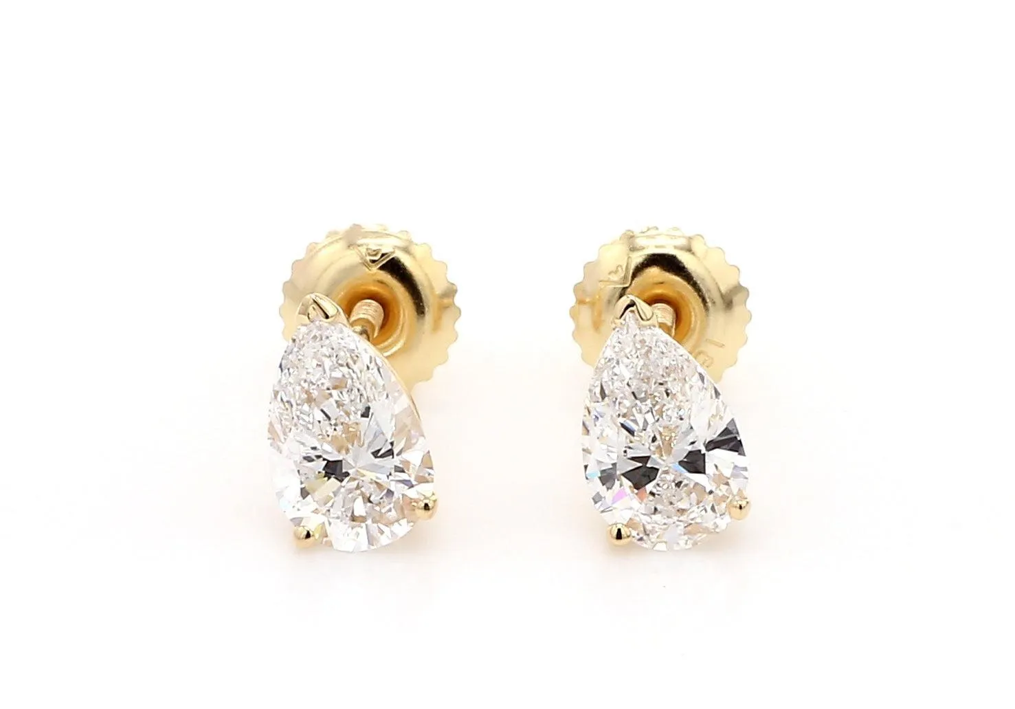 Classic Pear Shaped Earrings 1.0 Ctw Certified