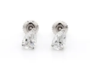 Classic Pear Shaped Earrings 1.0 Ctw Certified