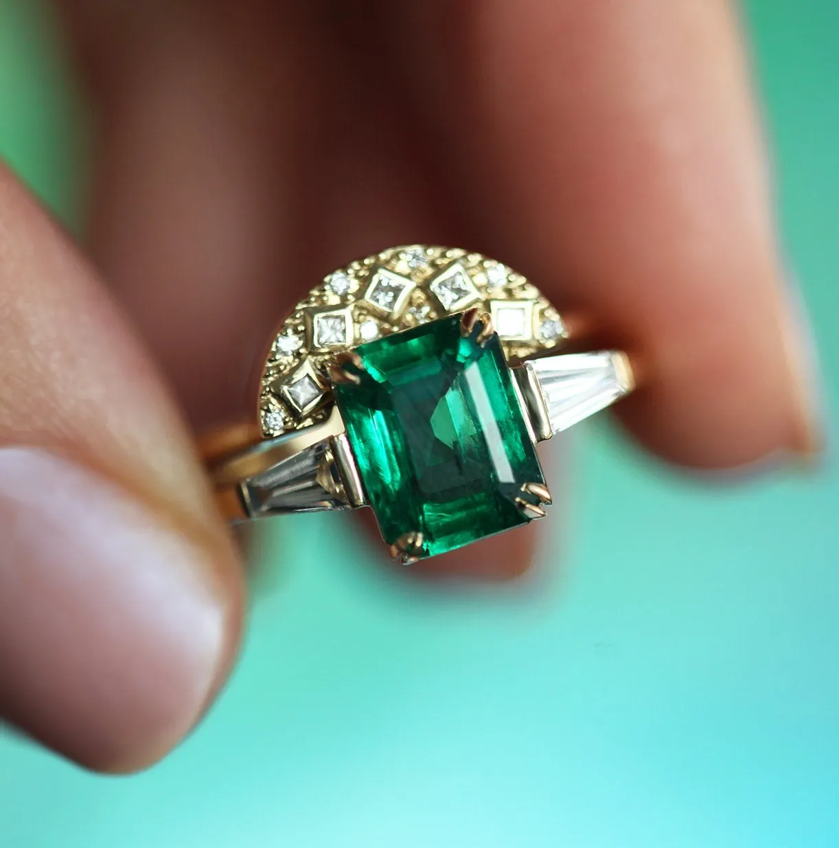 Cleo Emerald Ring Set