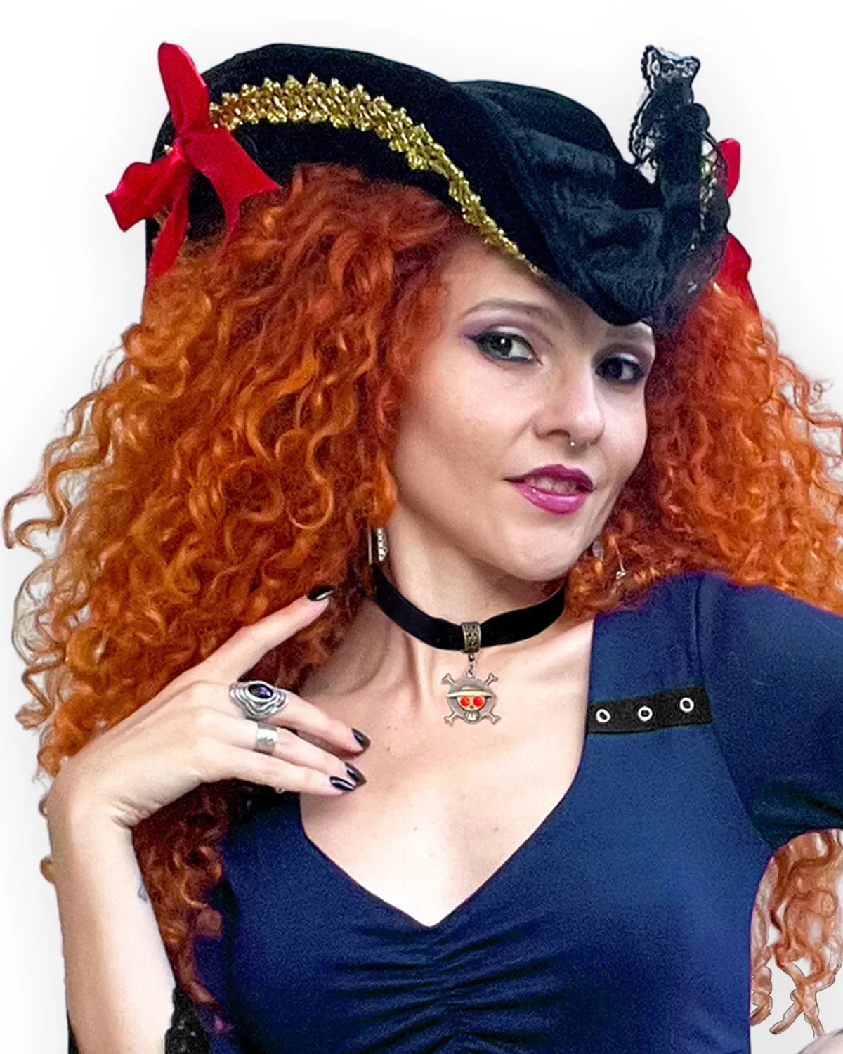 Corsair Pirate Costume with Elektra Top, Midnight