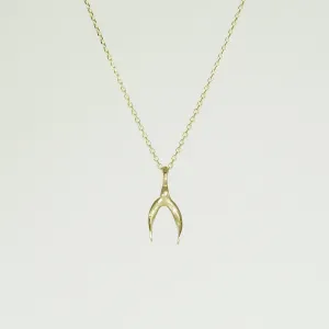 Delicate Gold Wishbone Necklace