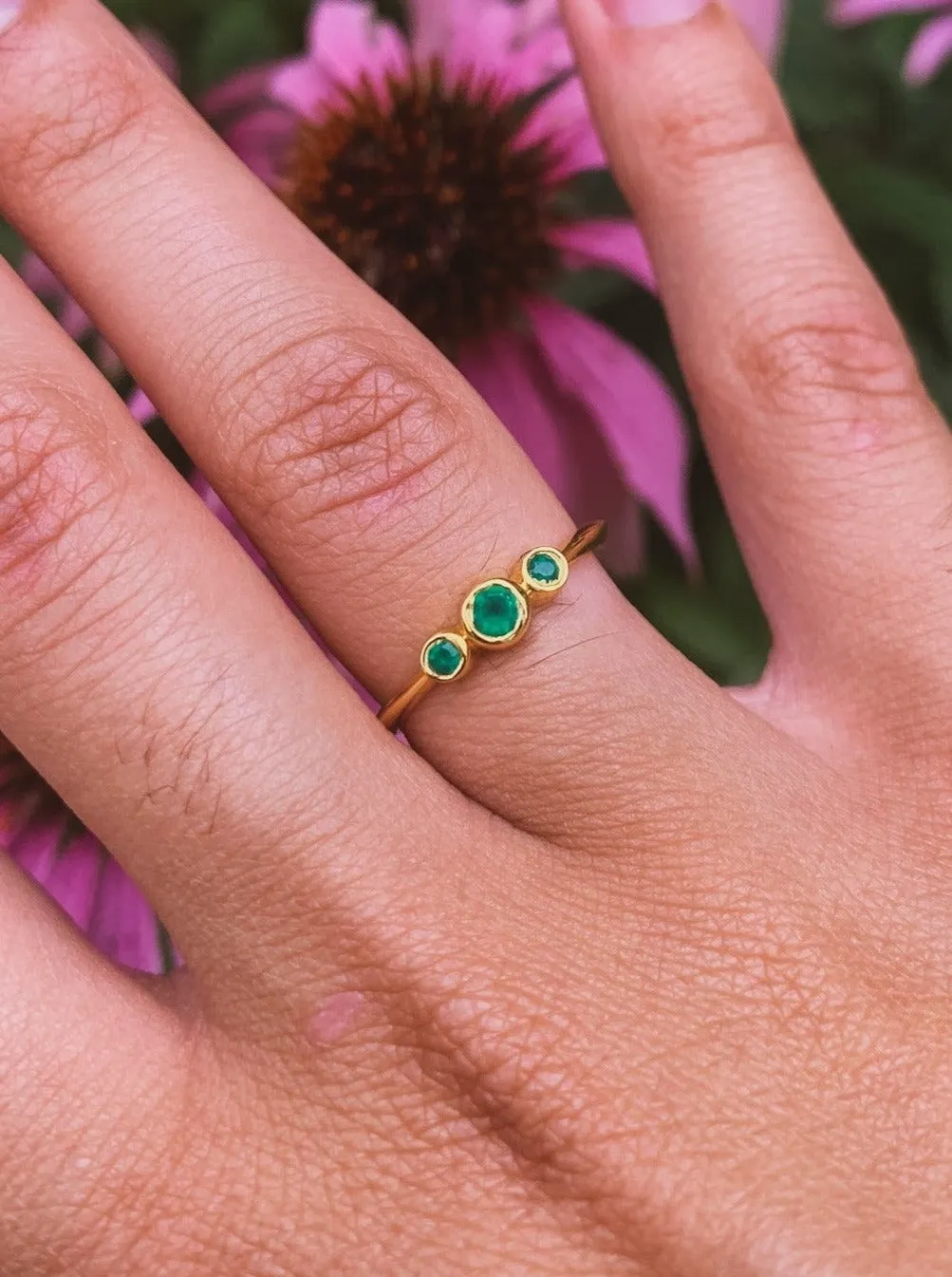 Delicate Green Onyx Ring