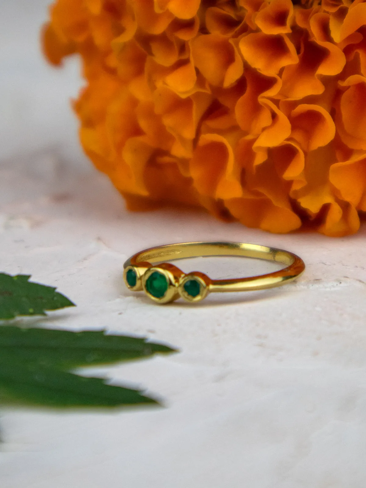 Delicate Green Onyx Ring