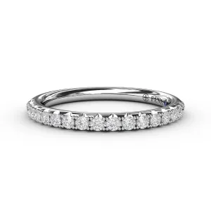 Delicate Pave' Diamond Wedding/Anniversary Band