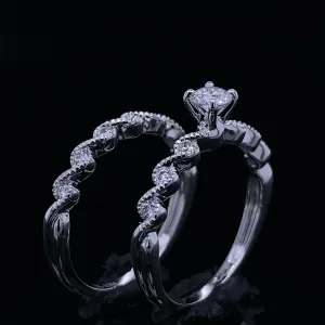 Delicate 'S' Curve Diamond Waves Bridal