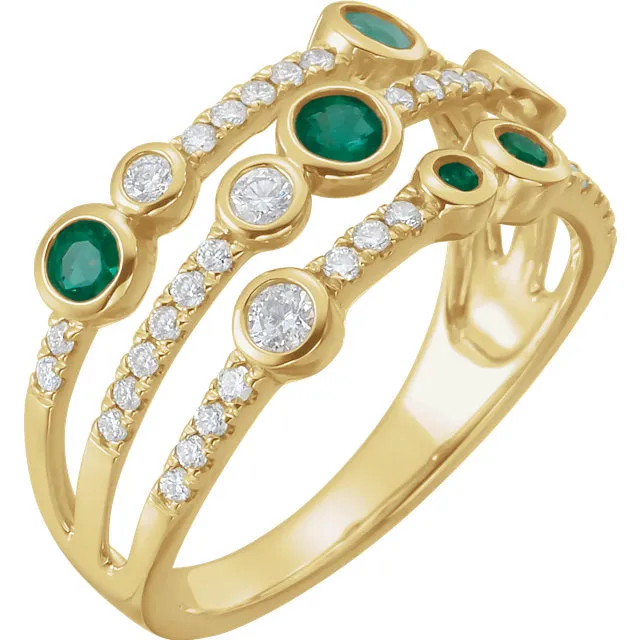 Emerald and Diamond Ring