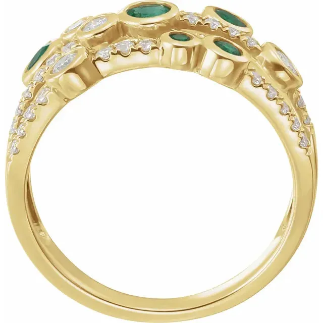 Emerald and Diamond Ring