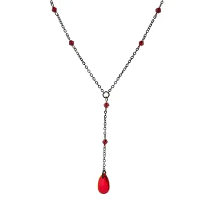 European and American Vintage Gothic Blood Drop Tassel Necklace - Stylish Metal Water Drop Choker