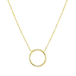 Everyday Diamonds Collection Scattered Diamond Circle Pendant | 9K Yellow Gold