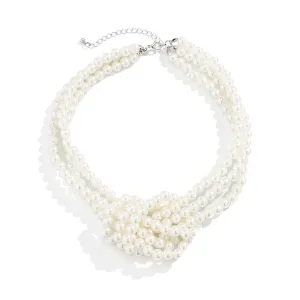 French Beaded Multi-layer Pearl Necklace from Vienna Verve