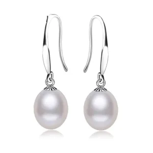 Freshwater Natural Pearl earrings for women,bridal real pearl earrings 925 sterling silver earring jewelry lady nice gift