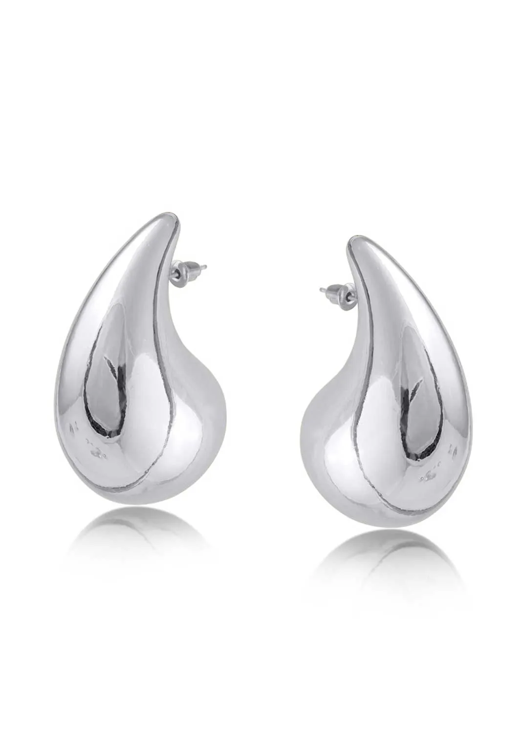 Gina Teardrop Earrings in Silver