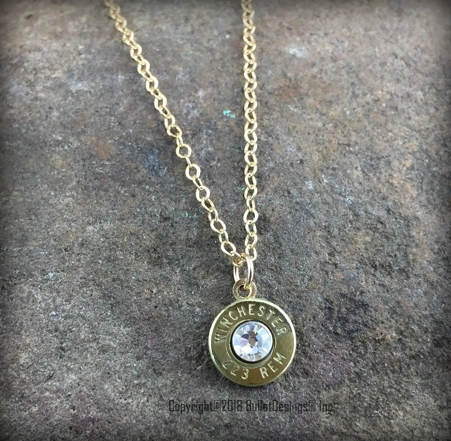 Gold Filled Brass Bullet Head Necklace, Choker Necklace