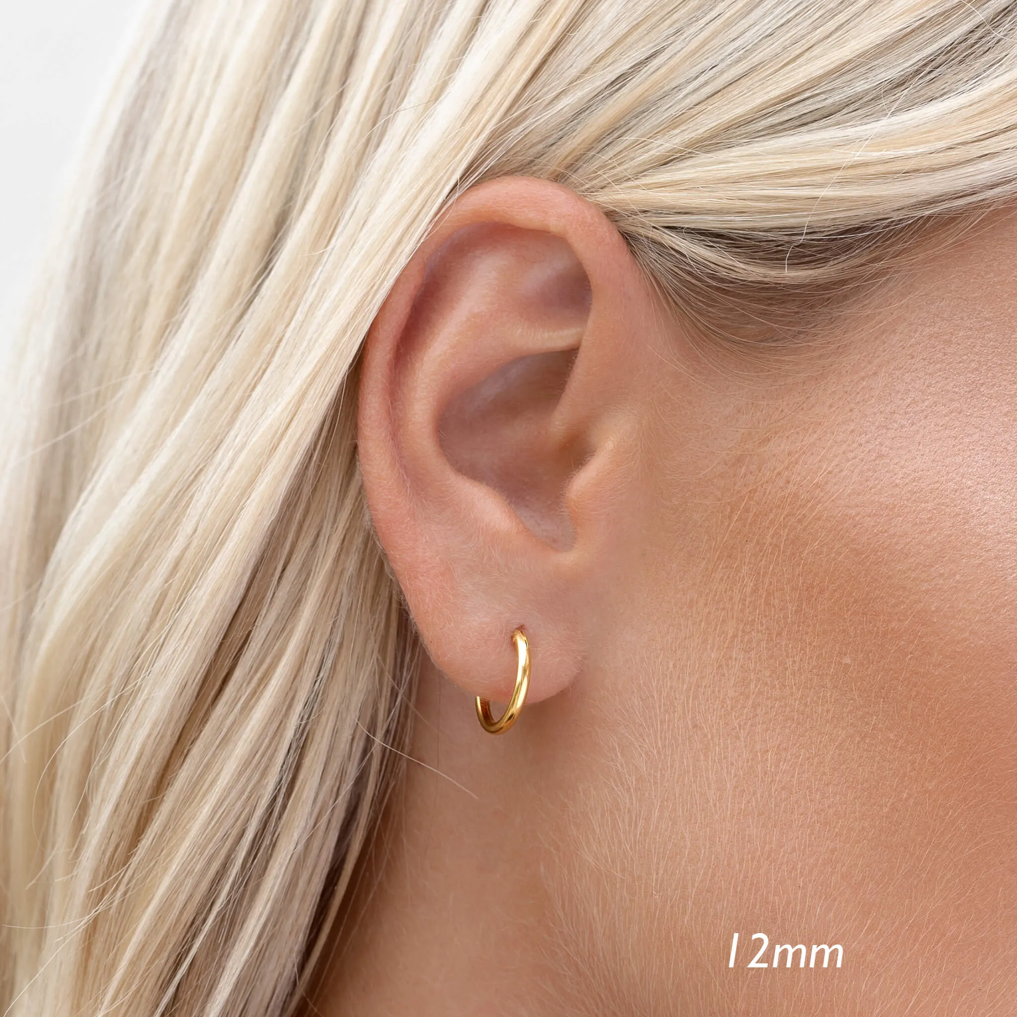 Gold Hoop Earrings Set