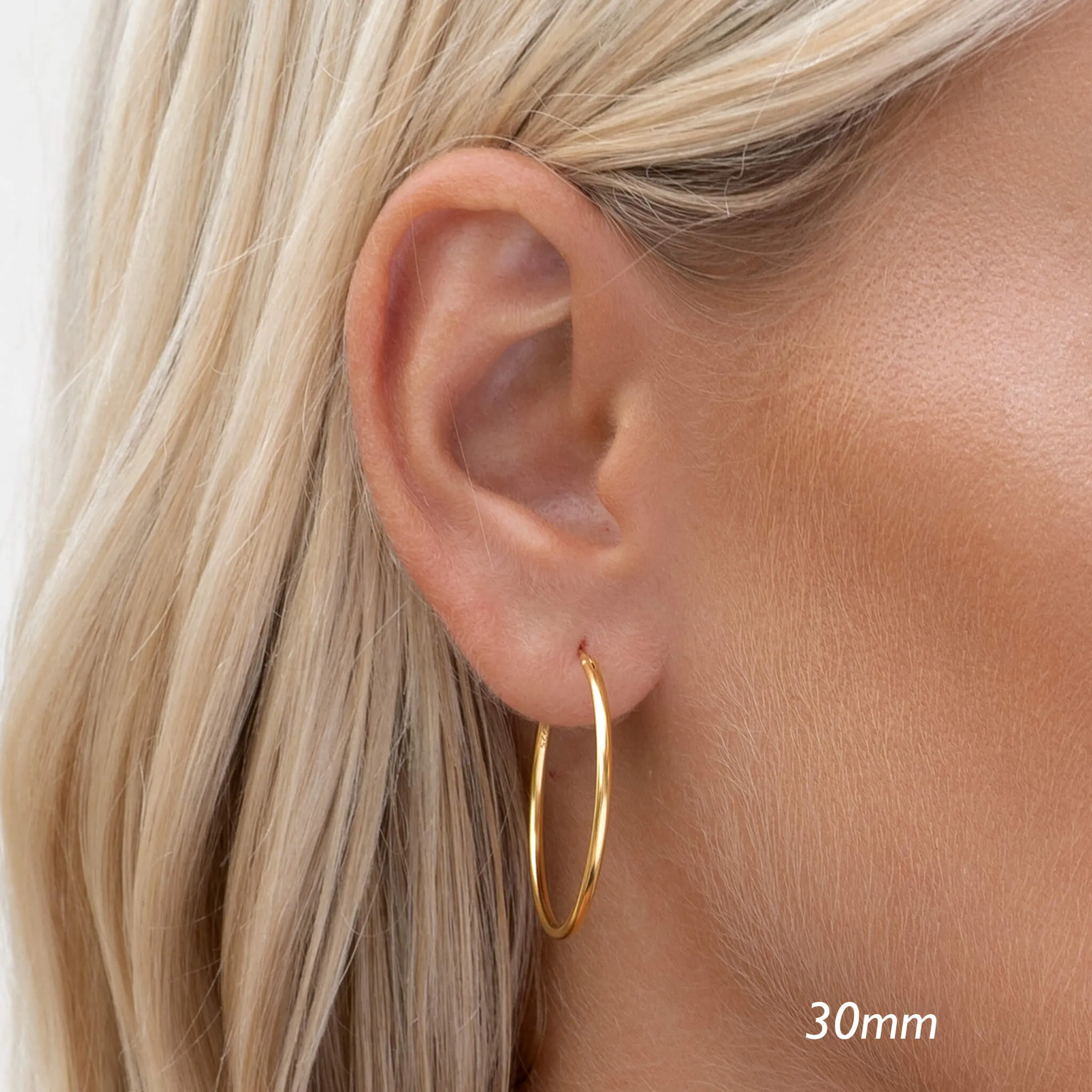 Gold Hoop Earrings Set