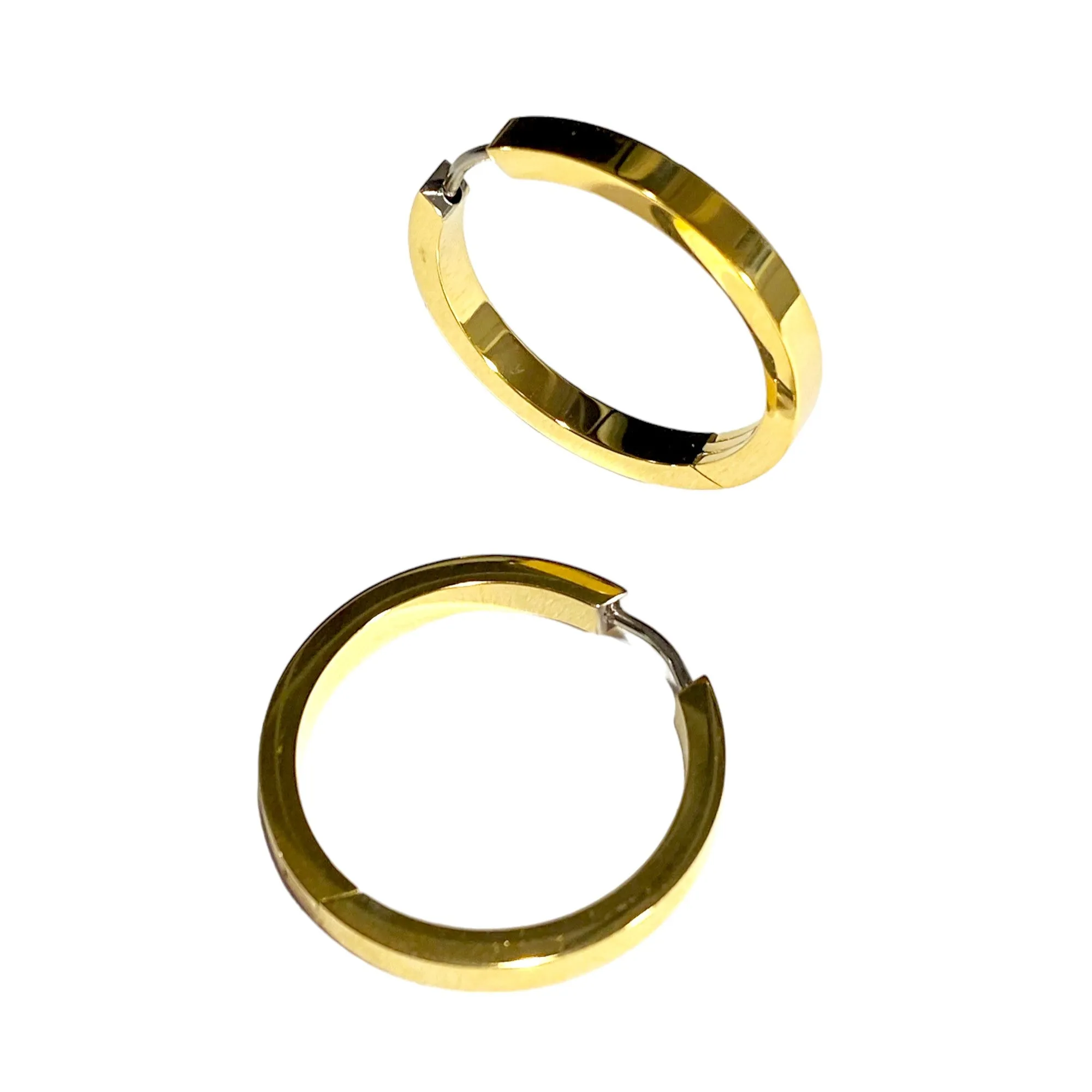 Gold Titanium Hoops 24mm