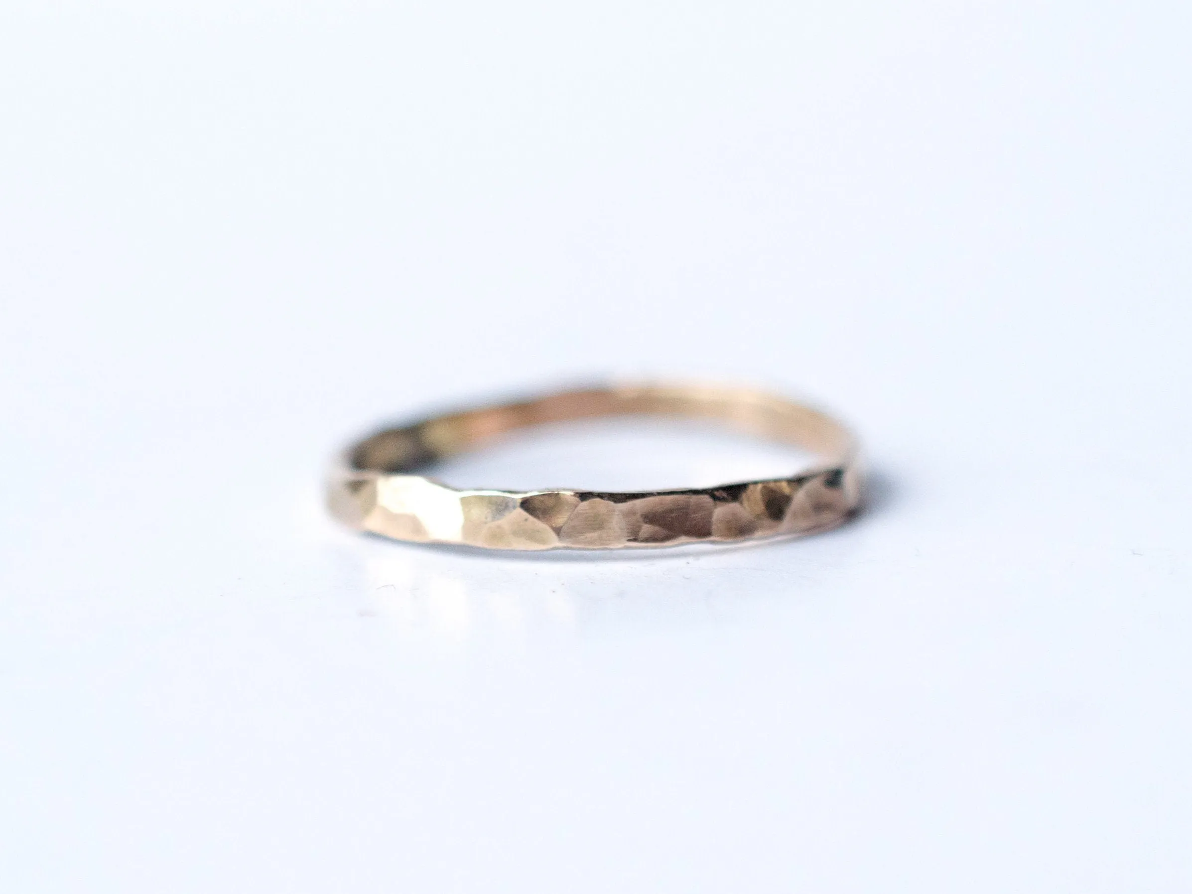 Hammered gold stacking ring | Hammered 14k gold fill rings