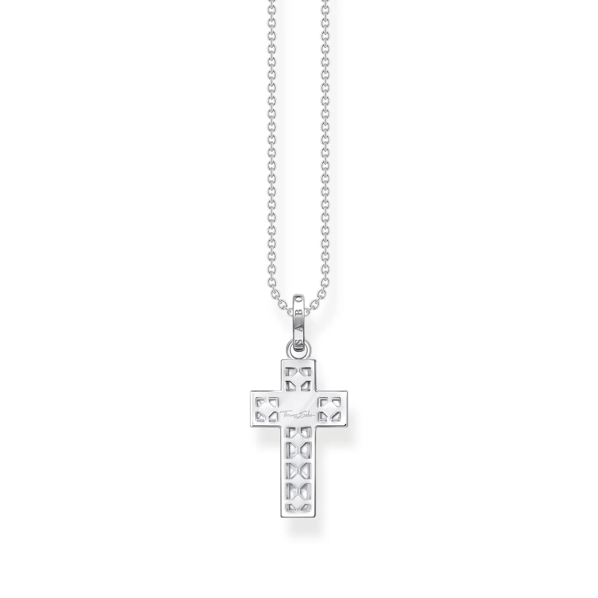 Heritage Cross White Stones Necklace