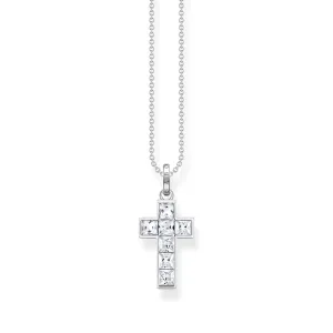 Heritage Cross White Stones Necklace