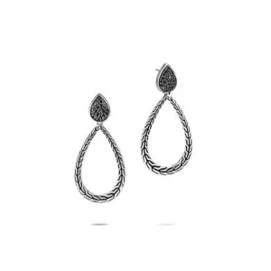 John Hardy Classic Chain Sterling Silver Pear Drop Earrings