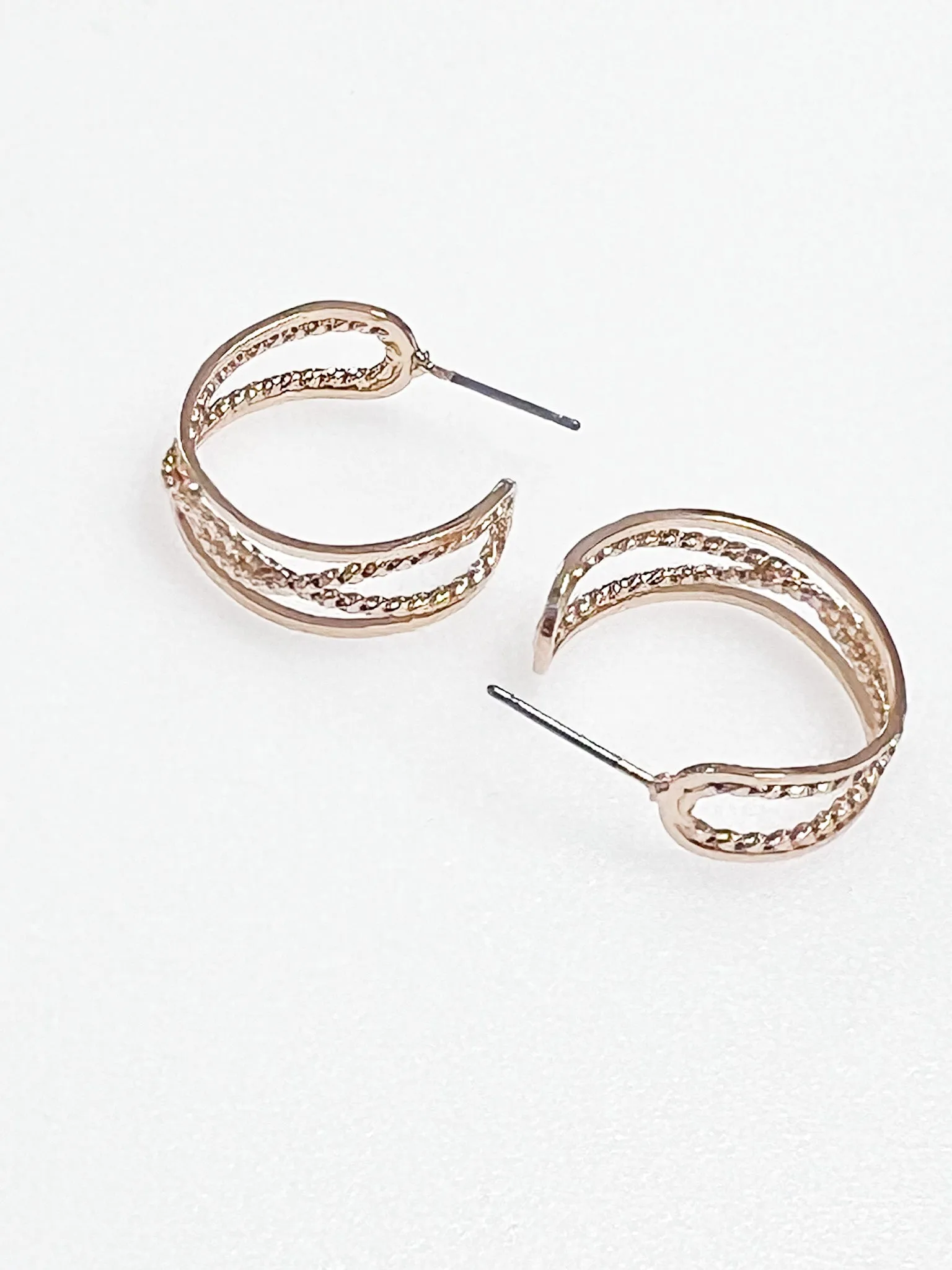 Josie - Twisted Gold Hoop Earrings