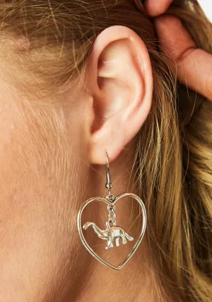 Jurassic Classic Heart Earrings