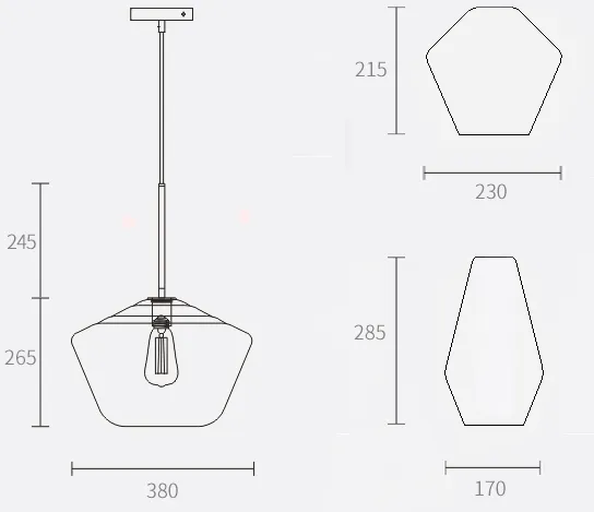 Konstanz Elegant Clear Glass Pendant Lamp