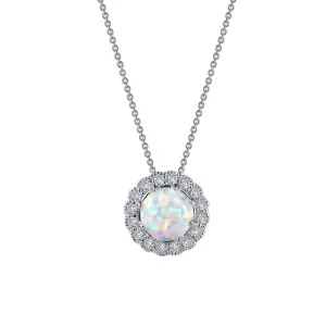 Lafonn Heritage Round Opal Opal Necklace P0205OPP18