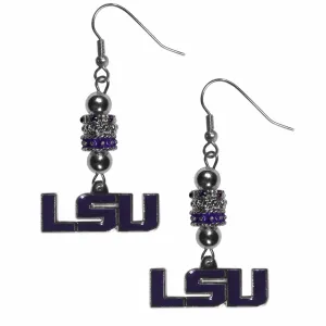 LSU Tigers Euro Bead Earrings