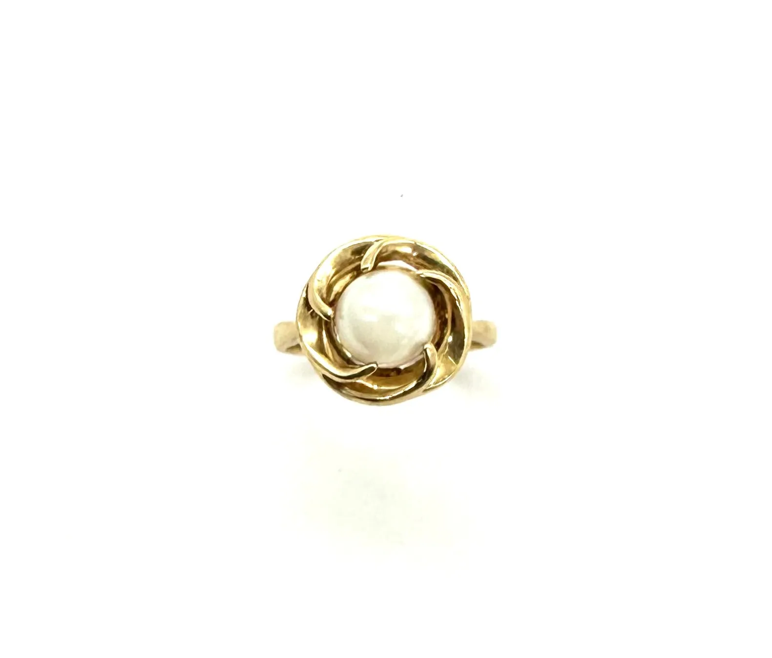 Nest Style Pearl Ring