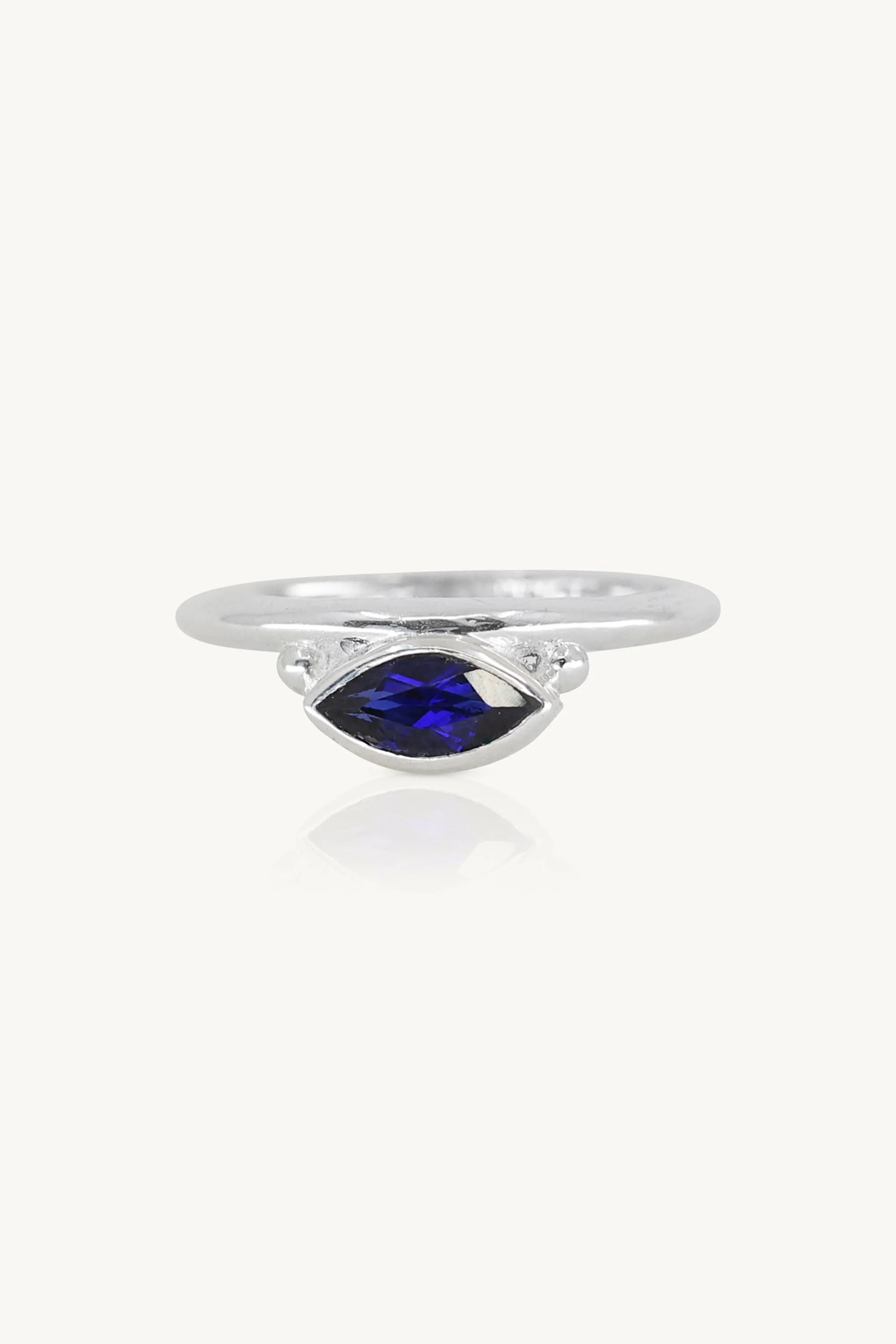 Nyra Marquise Sapphire Silver Stacker