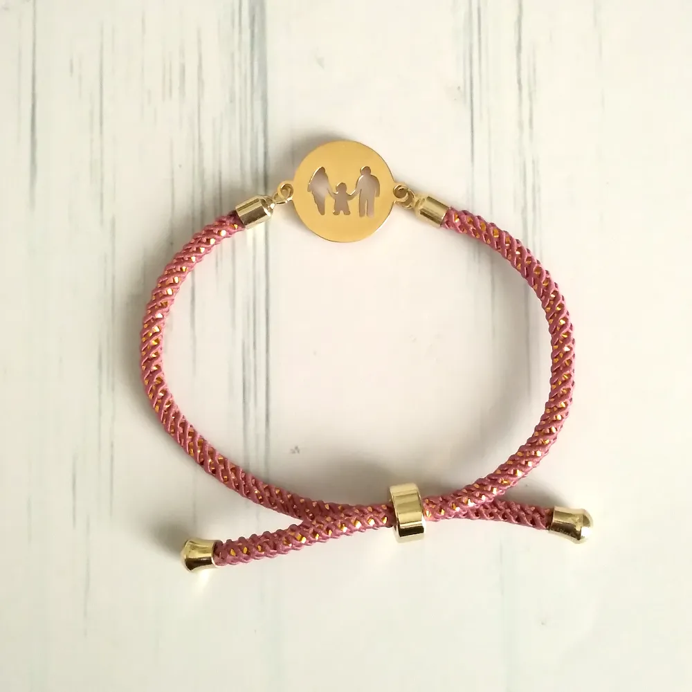 Olivia Family Metallic Cord Slider Bracelet