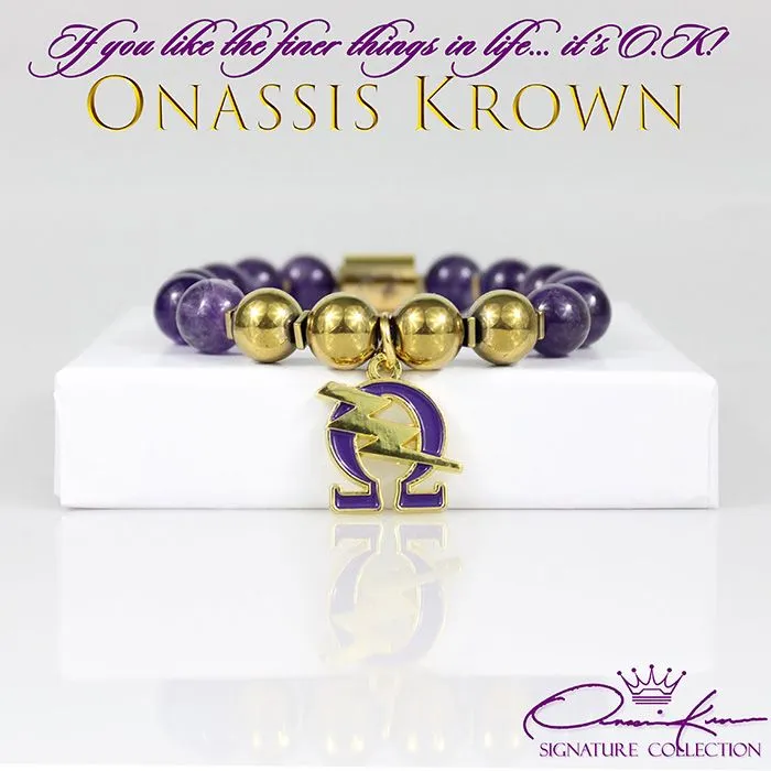 Omega Lightning Bolt Bead Bracelet