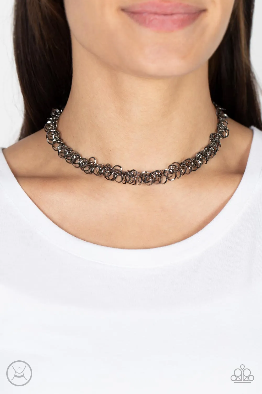 Open Door Jewelry - Cause a Commotion - Black Necklace - Paparazzi Accessories