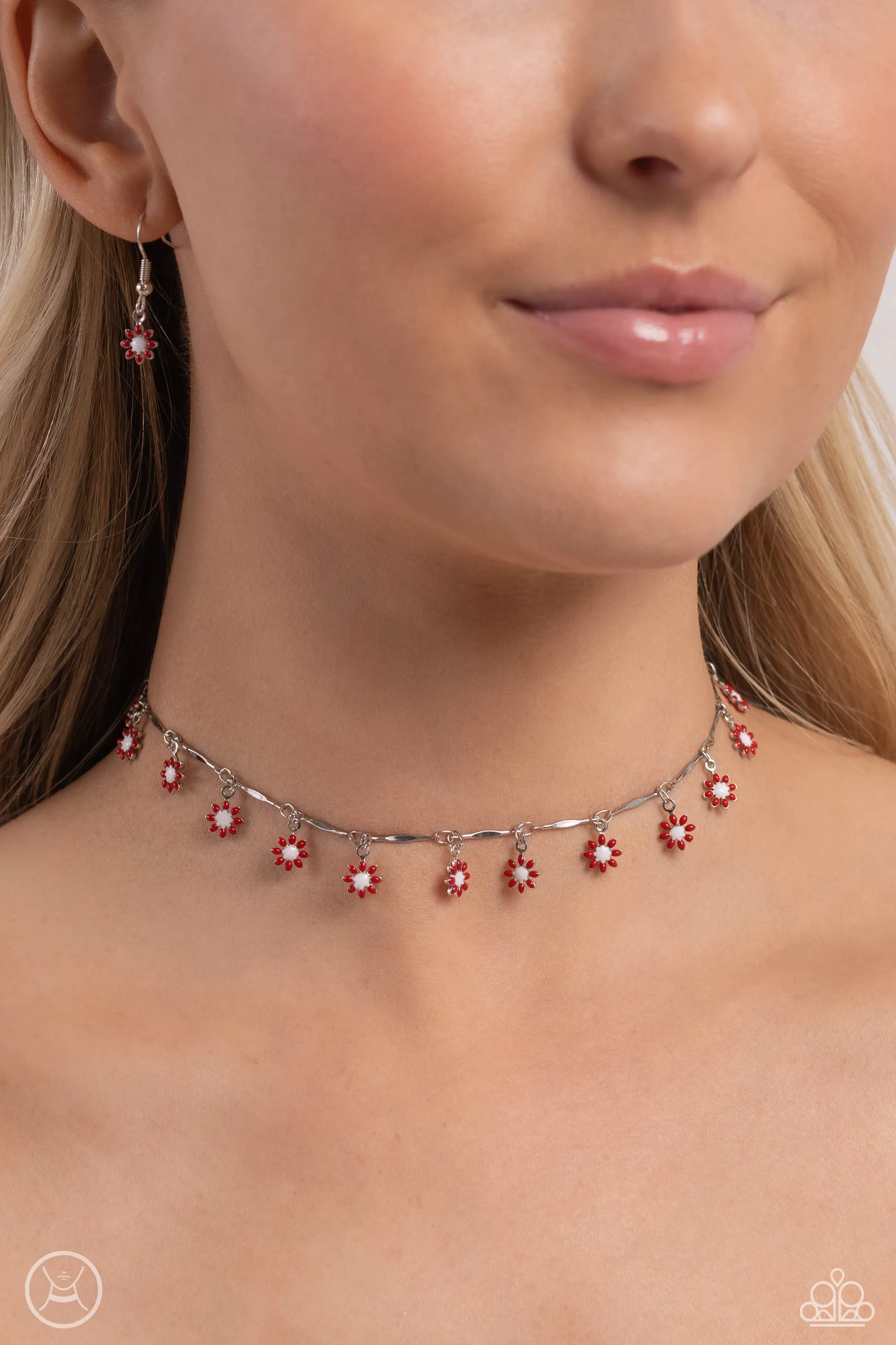 Open Door Jewelry - Delicate Display - Red Necklace - Paparazzi Accessories